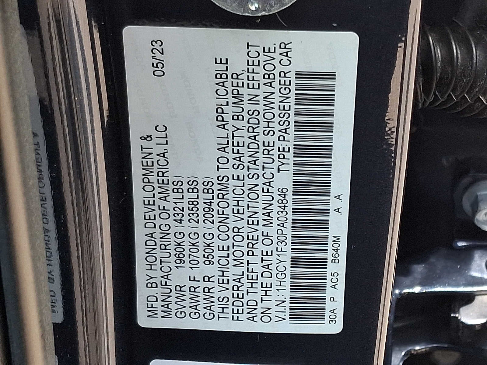 2023 Honda Accord EX