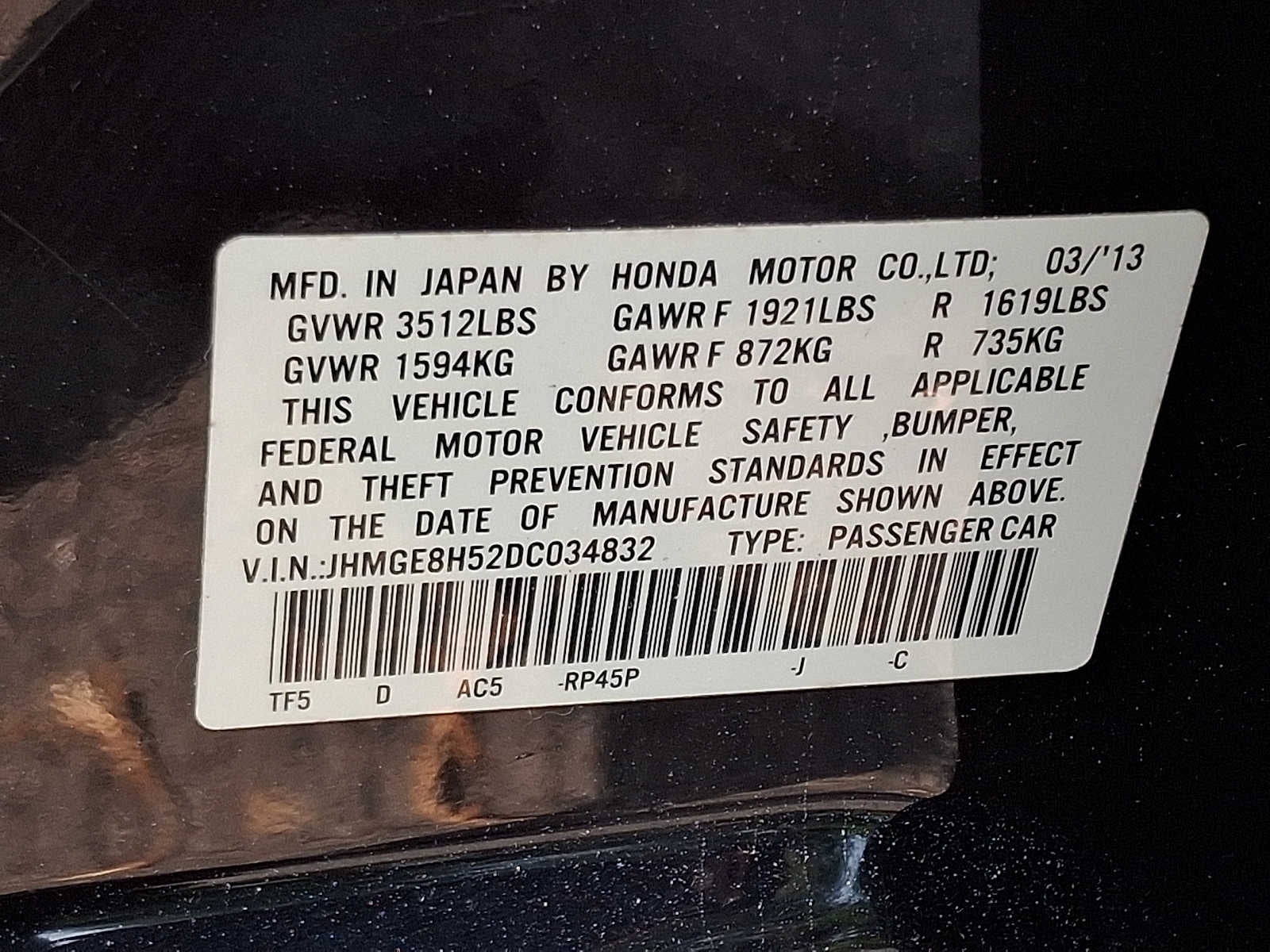 2013 Honda Fit Sport