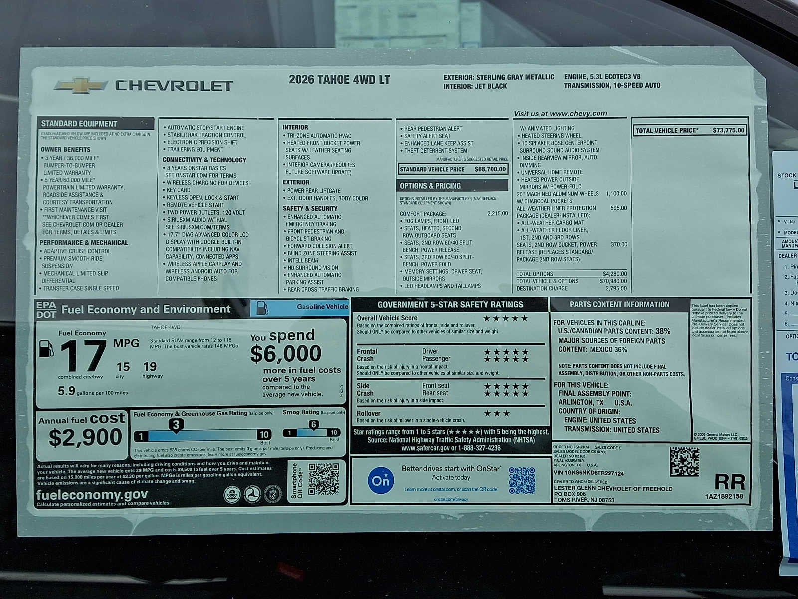 2026 Chevrolet Tahoe LT