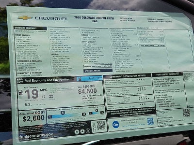 2026 Chevrolet Colorado WT