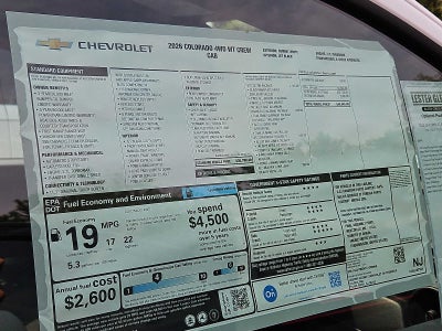 2026 Chevrolet Colorado WT