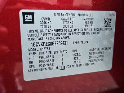 2016 Chevrolet Silverado 1500 LT