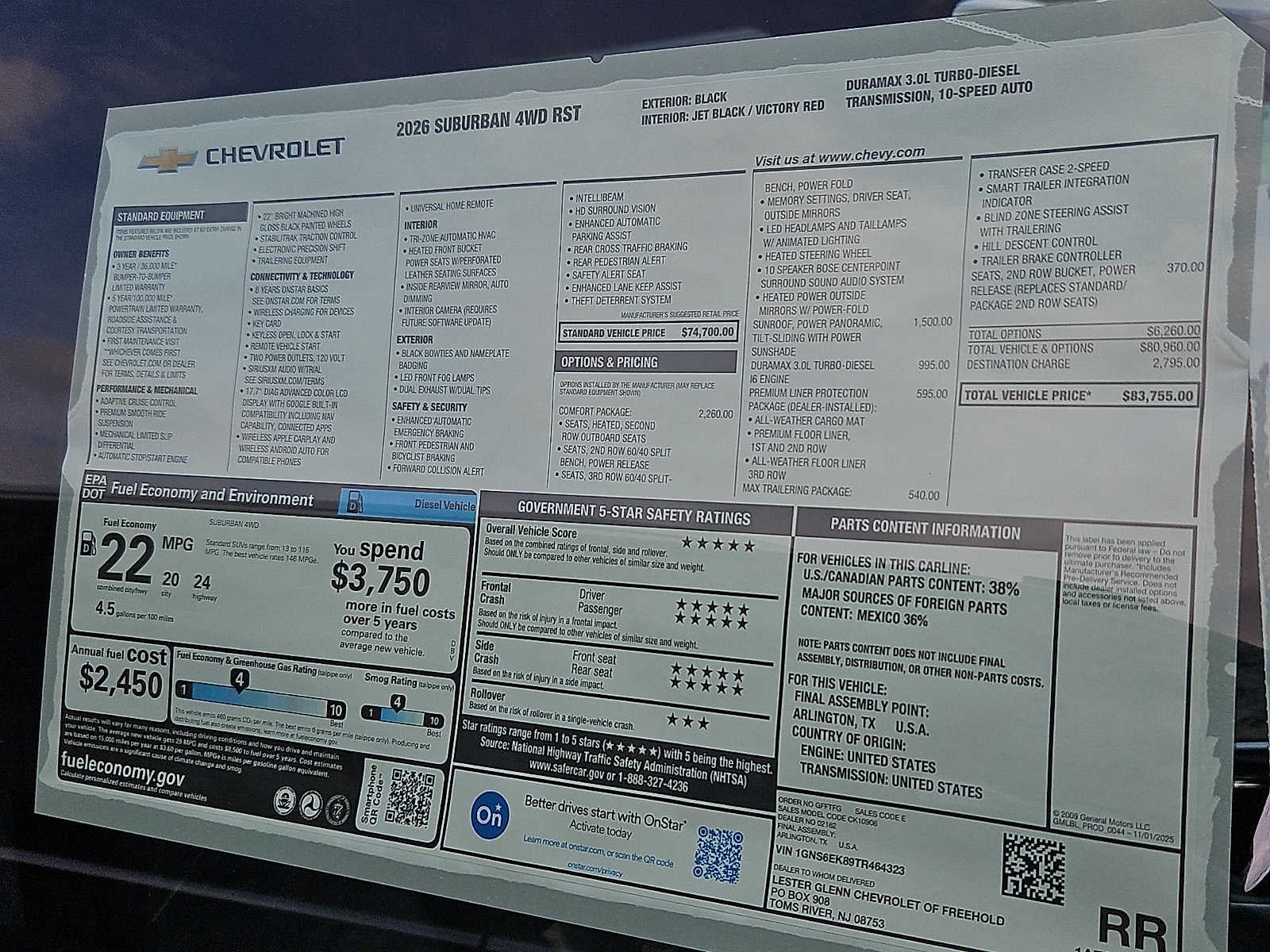 2026 Chevrolet Suburban RST