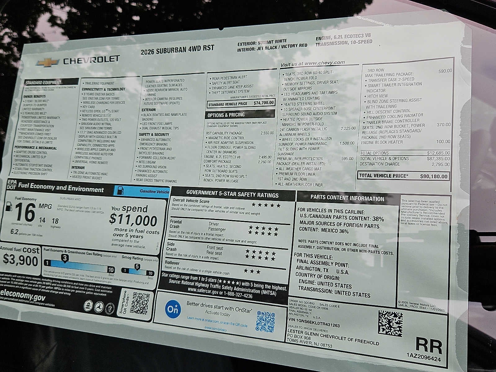 2026 Chevrolet Suburban RST