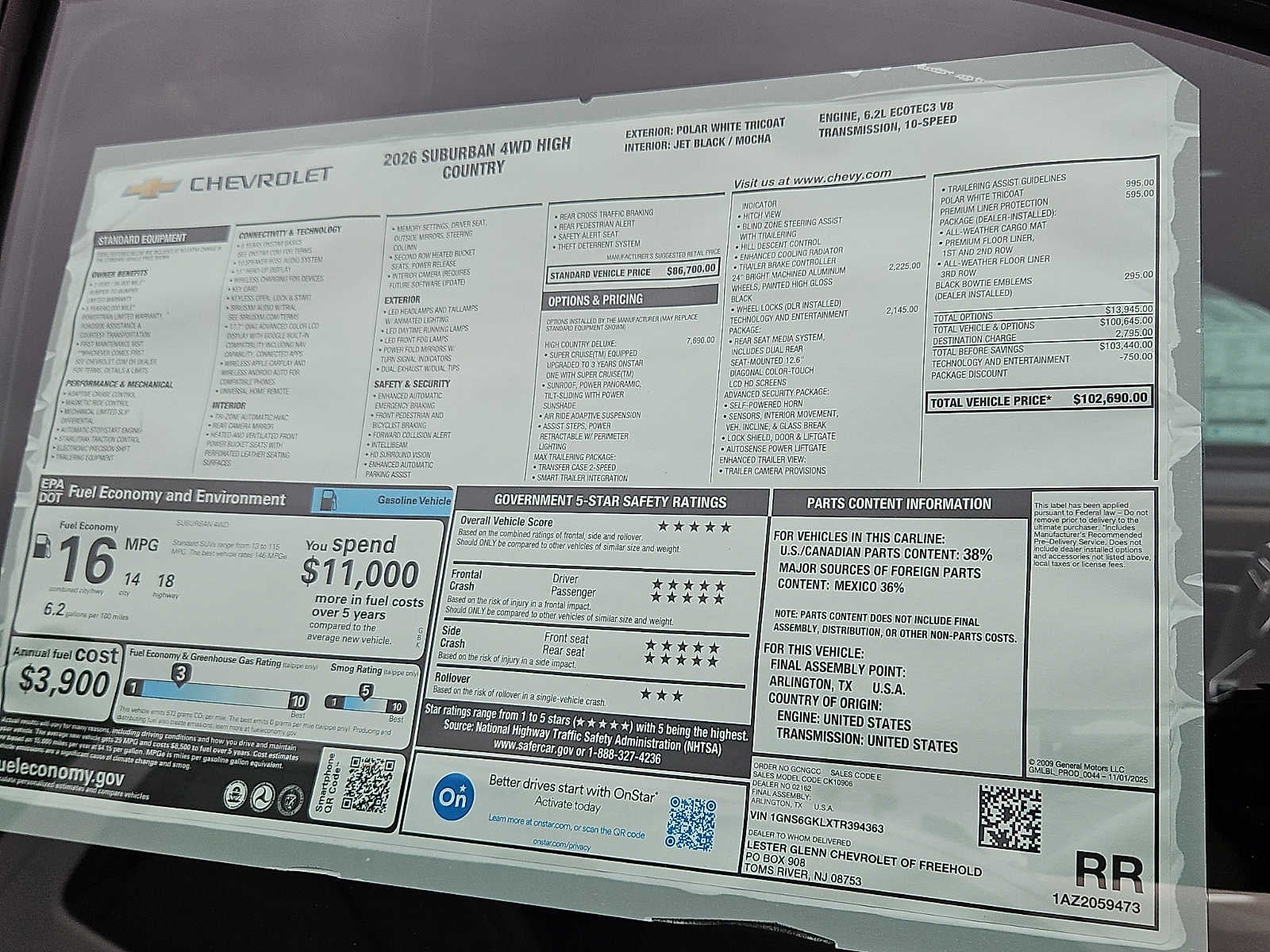 2026 Chevrolet Suburban High Country