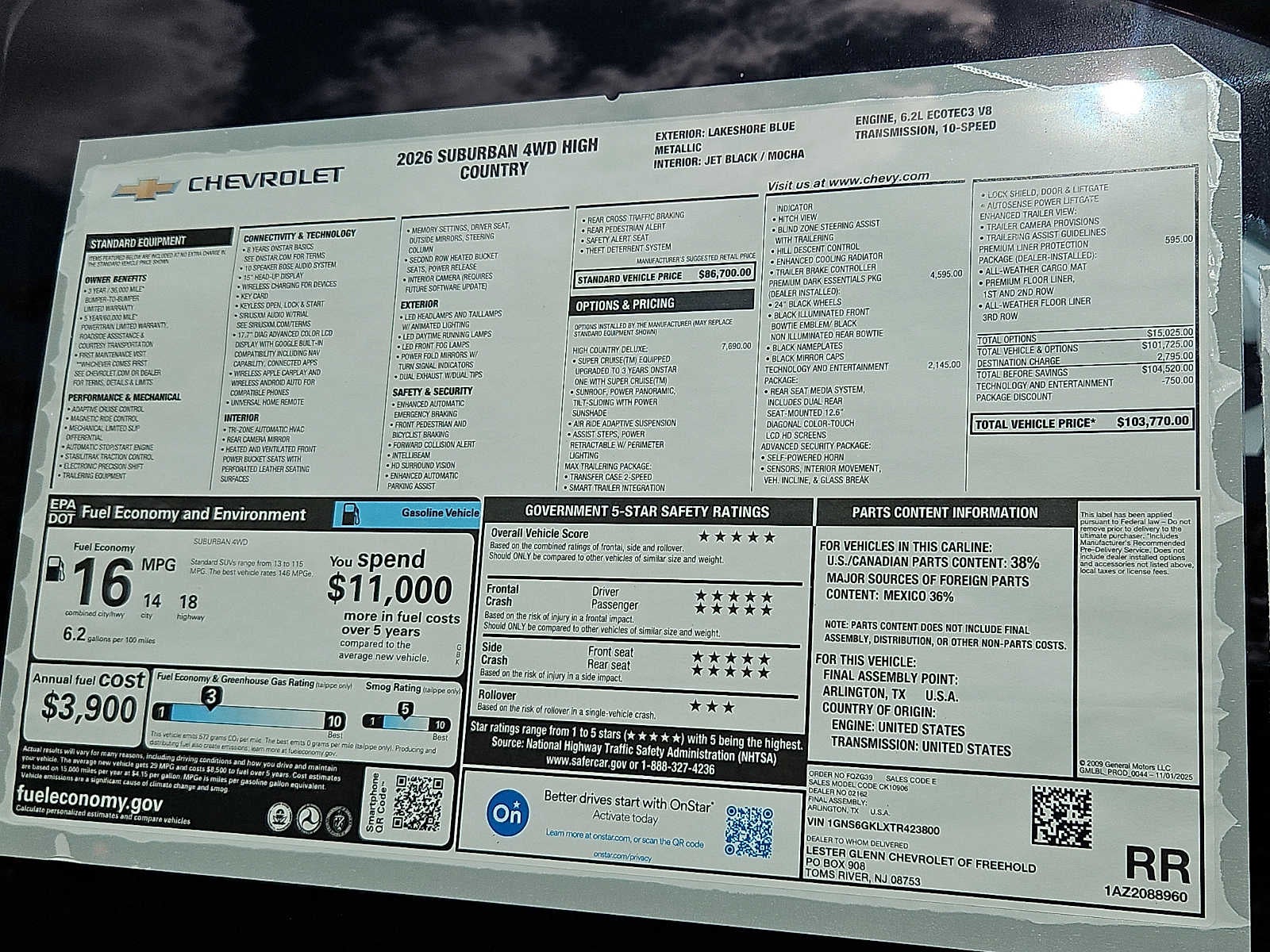 2026 Chevrolet Suburban High Country