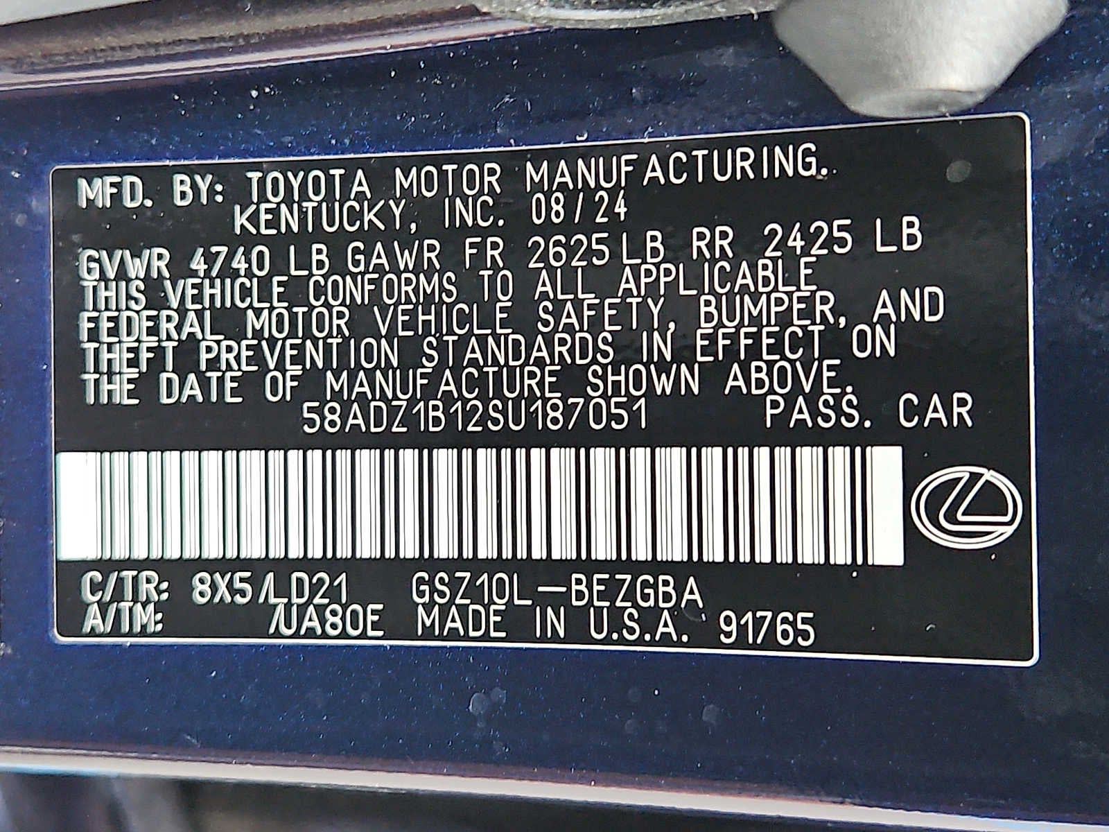 2025 Lexus ES 350 ES 350