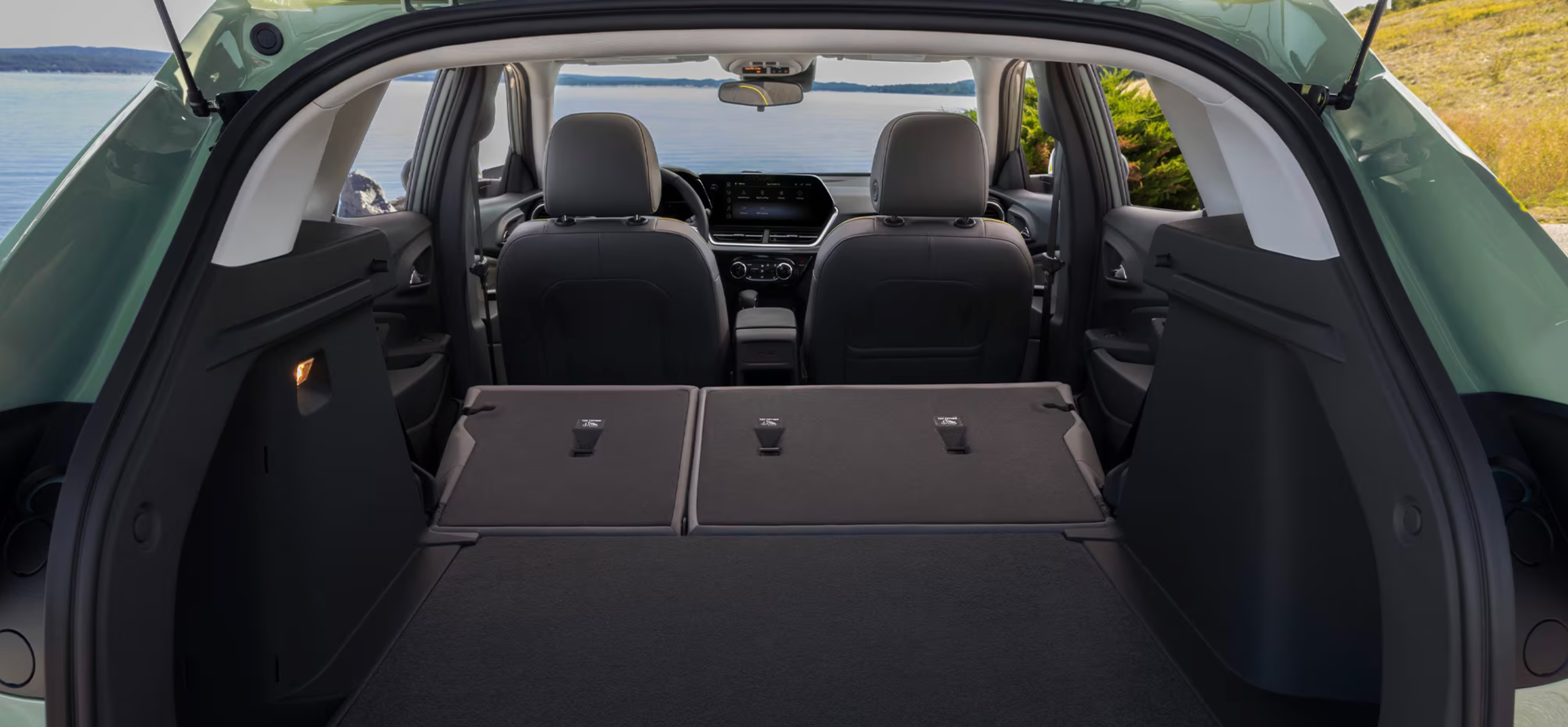 Interior view of the 2026 Chevrolet Trax showcasing its rear cargo space