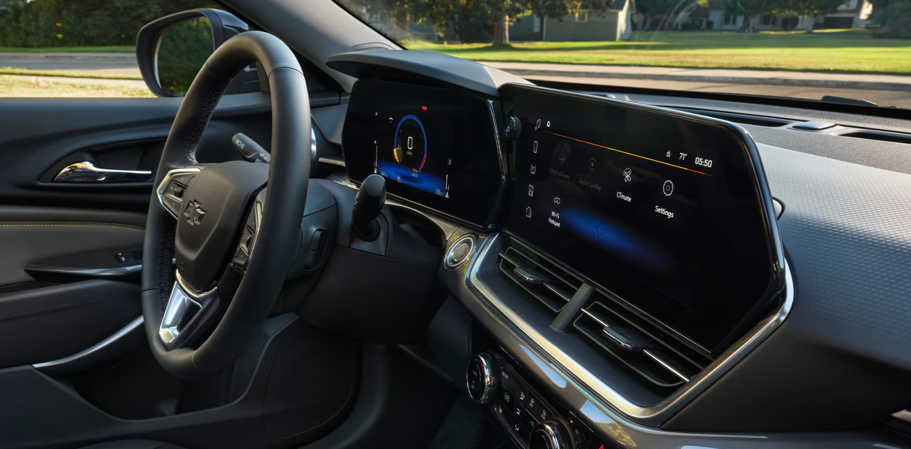 The 11-inch color touchscreen inside the 2026 Chevrolet Trax
