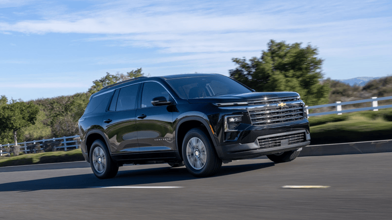 2027 Chevrolet Traverse on the road